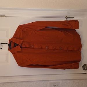 Express Extra Slim burnt orange button-down dress shirt